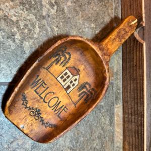 Rustic "Welcome" Wooden Scoop